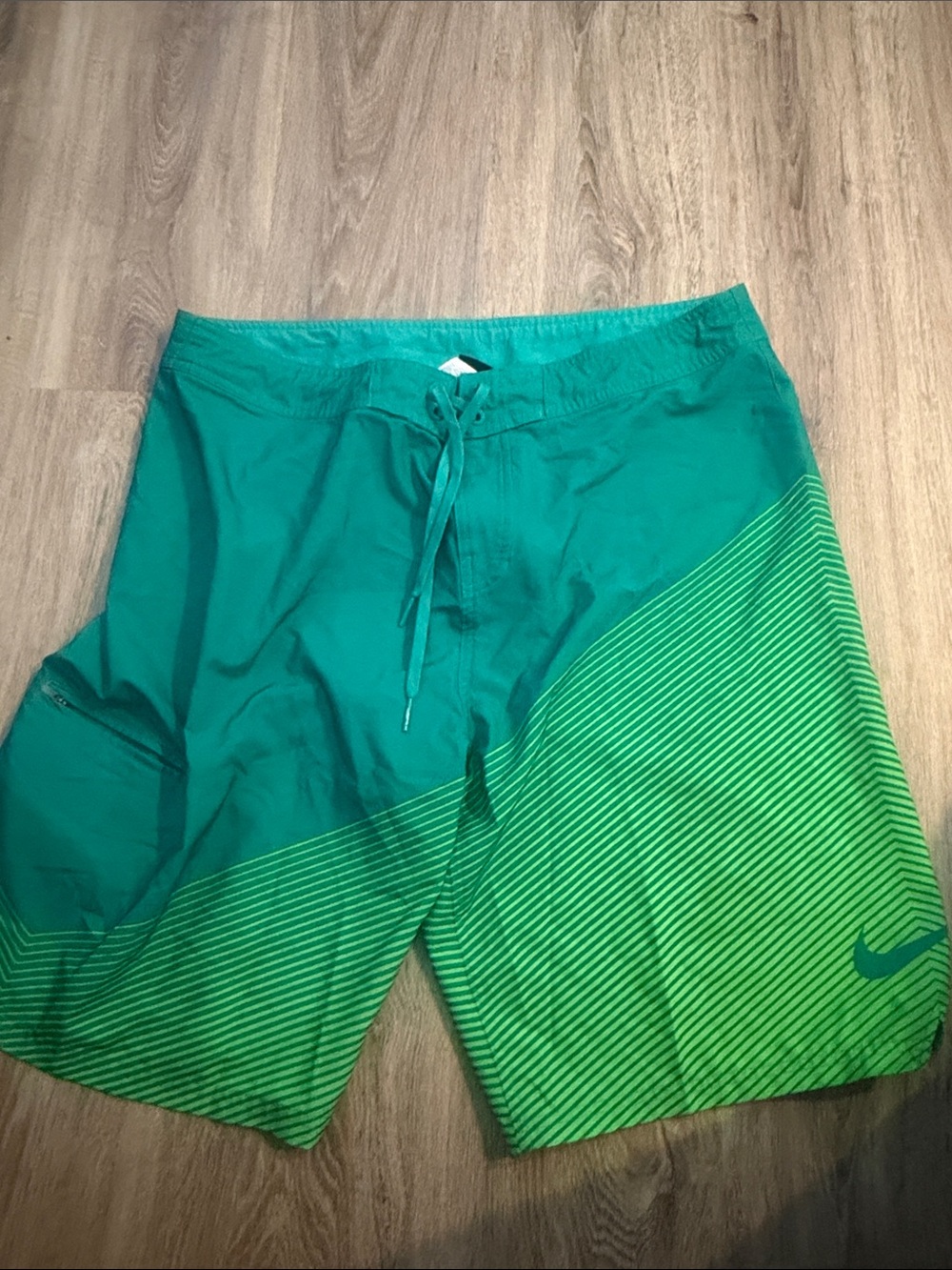 Nike Men’s Teal & Bright Green Swim Board Shorts